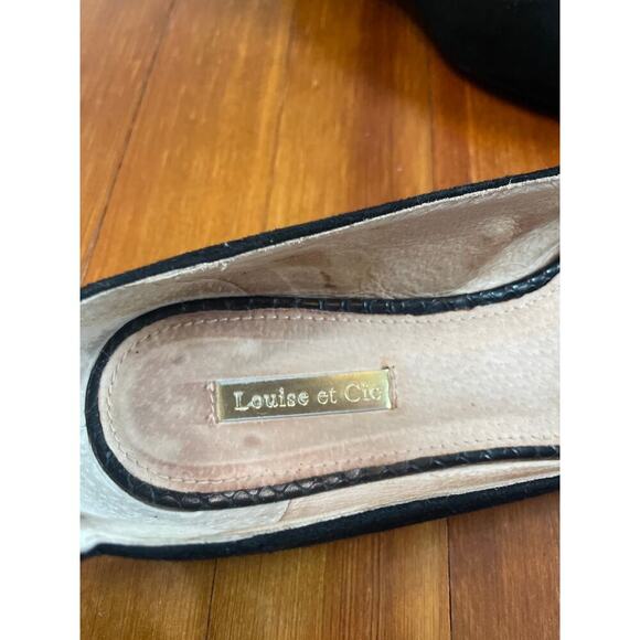 Louise et Cie Women’s size 9 black point ballet flat with strap - Picture 2 of 7